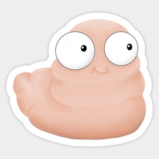 Cute Fat Worm Sticker